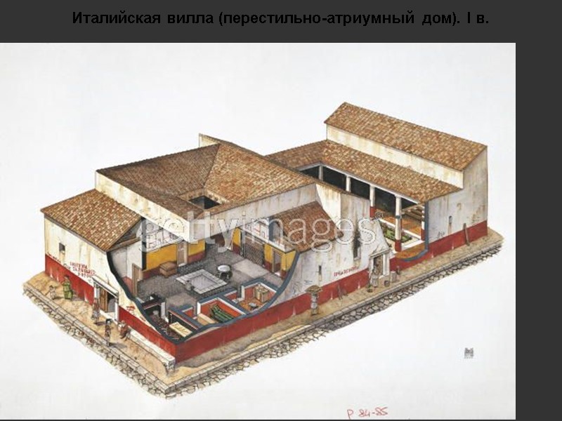 Италийская вилла (перестильно-атриумный дом). I в.